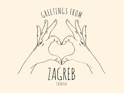 Greeting from Zagreb T-Shirt design adobe design art drawing graphicdesign illustration illustrator travel tshirt tshirt art tshirtdesign typography vector
