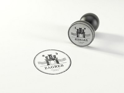 Rubber Stamp "Zagreb" t-shirt  graphic