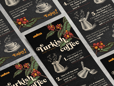 Infographic design "How to make turkish coffee"