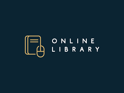 Online Library Logo illustrator letterpress line art logo mokcup typography vector