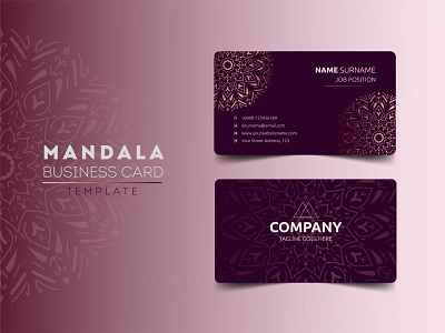 Mandala Business Card Template Design abstract business card card design corporate corporate business card identity mandala stationery template visiting card