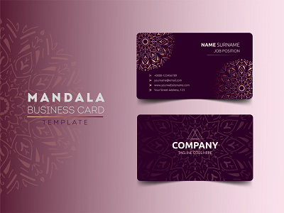 Mandala Business Card Template Design