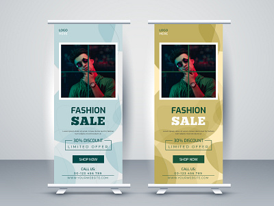 Fashion Sale Rollup Banner Template ad advertising banner banner design banner template discount fashion graphic modern price promotion roll up roll up banner roll up banner sale stand banner template templatedesign x banner