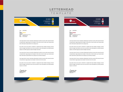 Corporate Letterhead Template Design a4 abstract business company corporate creative headline identity letter letterhead official print professional stationery template