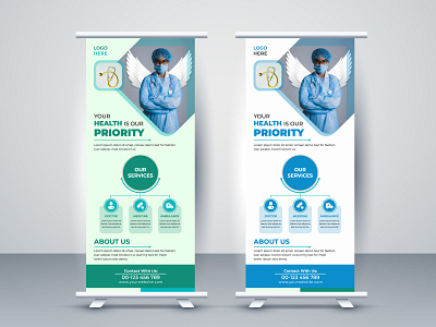 Medical or Hospital Rollup Banner Template