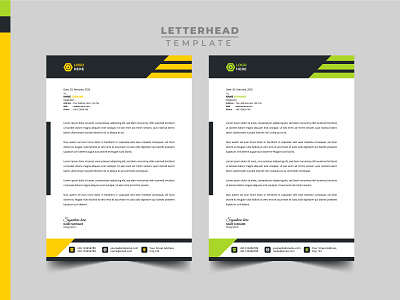 Corporate Business Letterhead Template Design a4 company corporate creative identity letter letterhead official professional stationery template