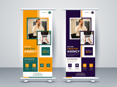 Creative Agency Rollup Banner Template banner banner design banner template corporate creative rollup banner template x stand banner