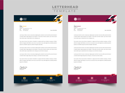 Corporate Letterhead Template Design business corporate design letterhead print ready professional stationery template