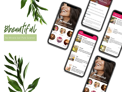 Bbeautiful App UI Design app branding design minimal ui ux web