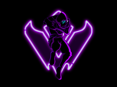 From the Shadows design fanart fps game gaming illustration neon omen poster purple riot shooter valorant