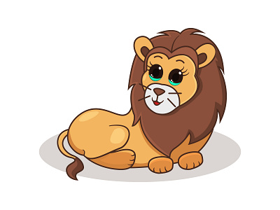 Cute Lion Clipart cartoon maskot logo clipart cute lion illustration lion lion clipart lion logo vector