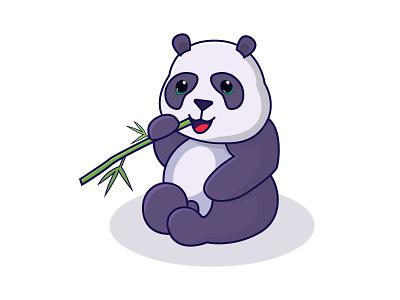 Cute Panda Clipart Vector Illustration