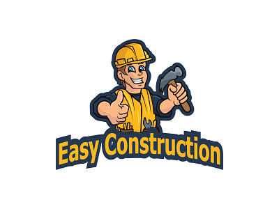 Construction Company Logo brand identity branding cartoon maskot construction design illustration illustrator logo mascot logo vector