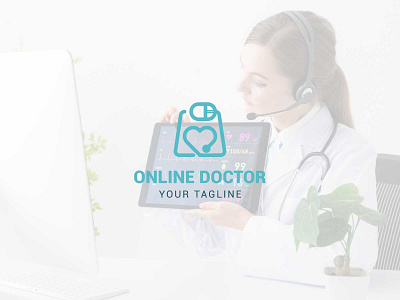 Online Doctor Minimal Logo Design branding custom logo doctor logo graphic design logo medical icon minimalist logo online shop website logo