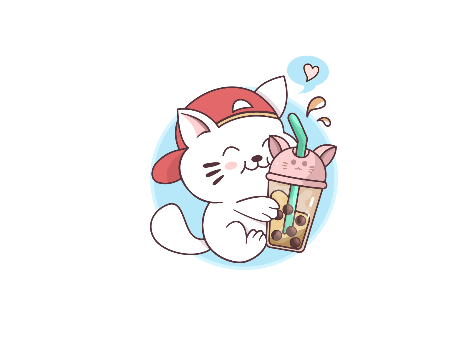 Kawaii Cute Cat Japanese Anime Digital Art by Alessandra Roth - Fine Art  America