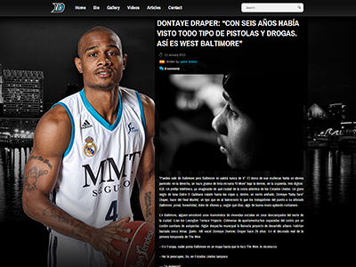 DontayeDraper4.com basketball design sports webdesign wordpress