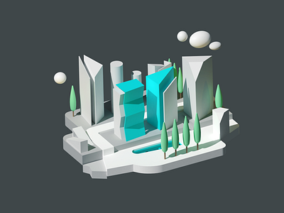 City 3d buildings objets segment simplicity