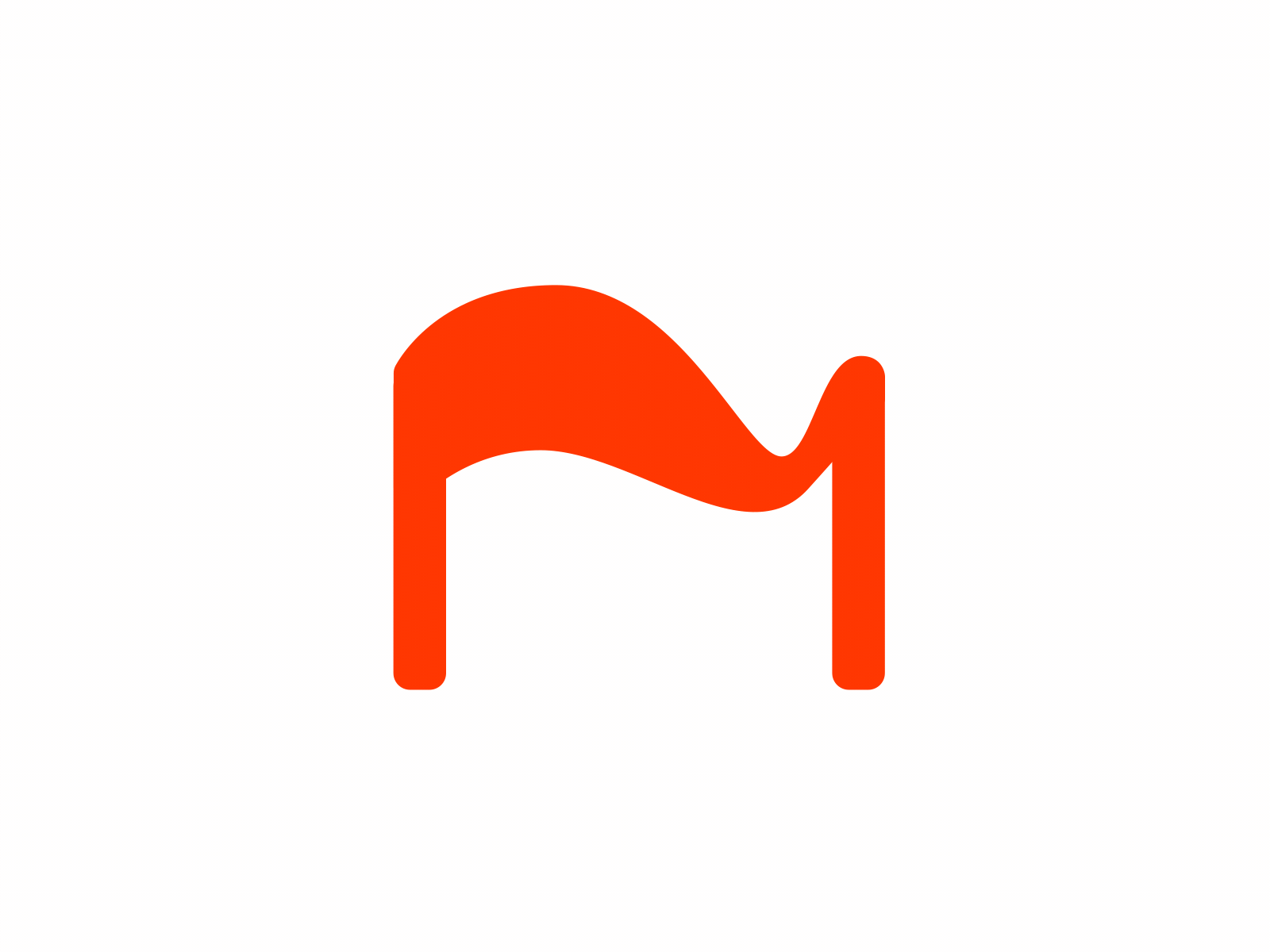 Flexible M bridge flat flexible logo m note red stretch stretchable