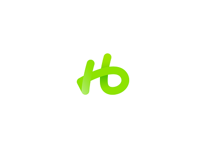 Cyrillic Њ letter bold green letter line logo path symbol