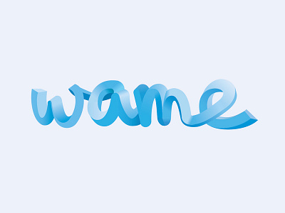 Wame 3d blue crosses lines logo movement sign