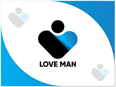 LOVE+MAN  LOGO - modern logo design - abstract logo - initial lo