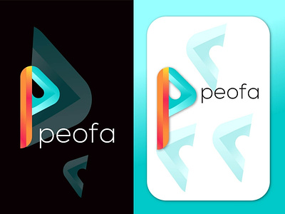 p letter logo design - modern p logo