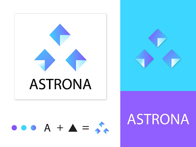 Astrona logo - modern initial A logo mark