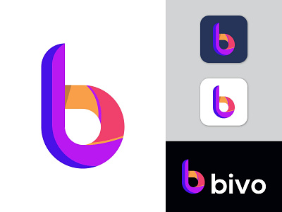 Modern b letter logo - Initial b letter logo design