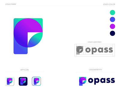 Letter Combination mark logo (O+P) - Modern letter logo apps icon brand identity branding logo mark logo trends 2021 logos p letter logo