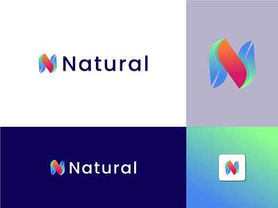 N letter logo design - natural logo - Modern N logo