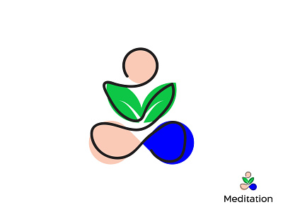 Meditation logo - yoga logo - abstract mark logo - modern logo apps icon brand identity branding corporate design health logo logo logo mark logos meditation logo spiritual logo yoga logo