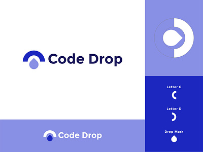 Code Drop logo - Tech logo - Modern logos - Abstract mark logo