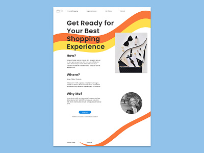 Shopping Assistant Landing Page branding design flat graphic design minimal ui ux web webdesign website