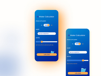 Water consumption calculator app app ui calculator design calculator ui dailyui dailyuichallenge mobile ui mobiledesign uiux uiux design uiuxdesigner webdesign