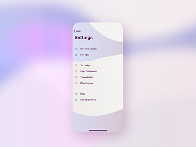 Settings UI Design app dailyui dailyuichallenge design figma fluid ios minimal mobile ui settings ui uidesign uiux