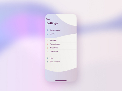 Settings UI Design