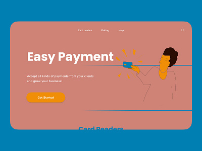 Landing Page — Card Readers design illustration landing landingpage payment ui uidesign uiux web webdesign webillustration
