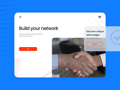 UI for networking service branding design minimal minimal clean design network ui uidesign uiux web webdesign