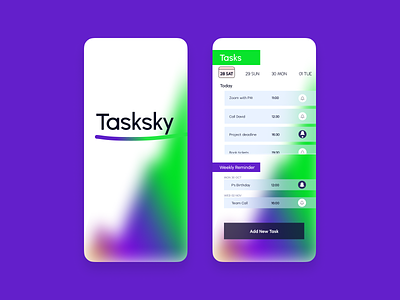 To-Do App Concept app branding dailyui design glass gradients mobile ui task list todolist ui uidesign uiux vivid colors