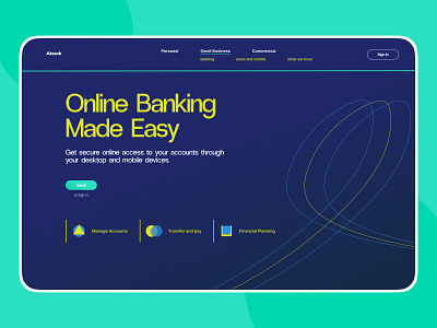 Online Banking banking banking website design graphic design icons minimal ui uidesign web webdesign