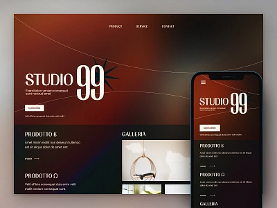 Studio 99 web/mobile glass gradient graphic design mockup pangrampangram ui uidesign uiux web webdesign webmobile