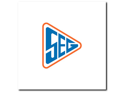 SEG modern logo with play bottom