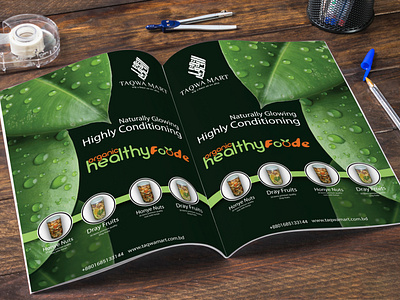 healthy foods magazine branding design graphic design illustration logo design magazine typography vector