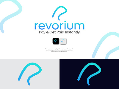 revorium branding design graphic design illustration logo logo design modern r logo r logo r monogram typography ui ux vector