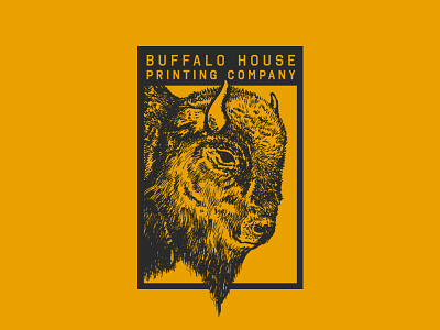 Buffalo House Printing Co. animal buffalo illustration printshop