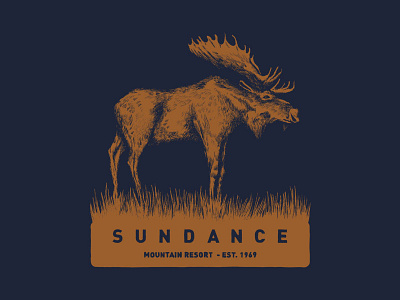 Sundance Mountain Resort - Moose illustration moose outdoors sundance sundance mountain resort typography utah wildlife
