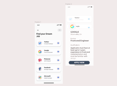 job search design app design