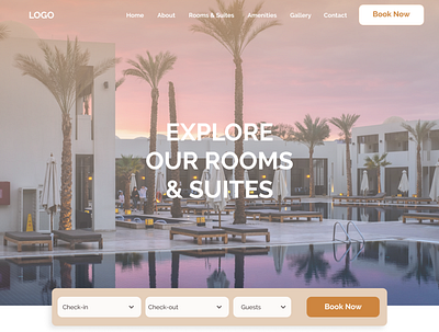 Hotel booking design app design ui web