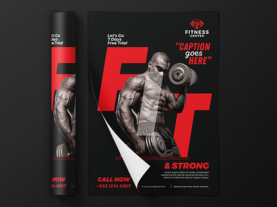 Unique and Modern Gym Flyer Design