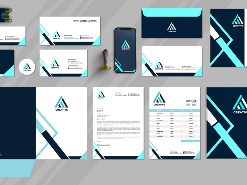 Professional stationery design by JN Sakib on Dribbble